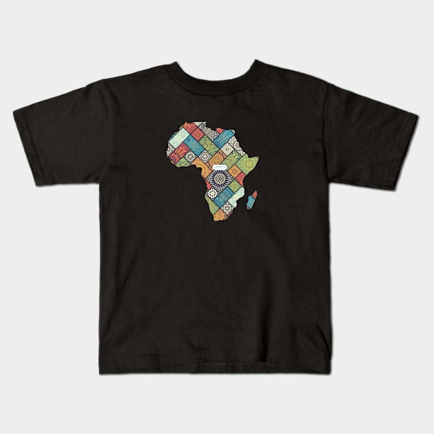Africa Map Kids T-Shirt by TambuStore